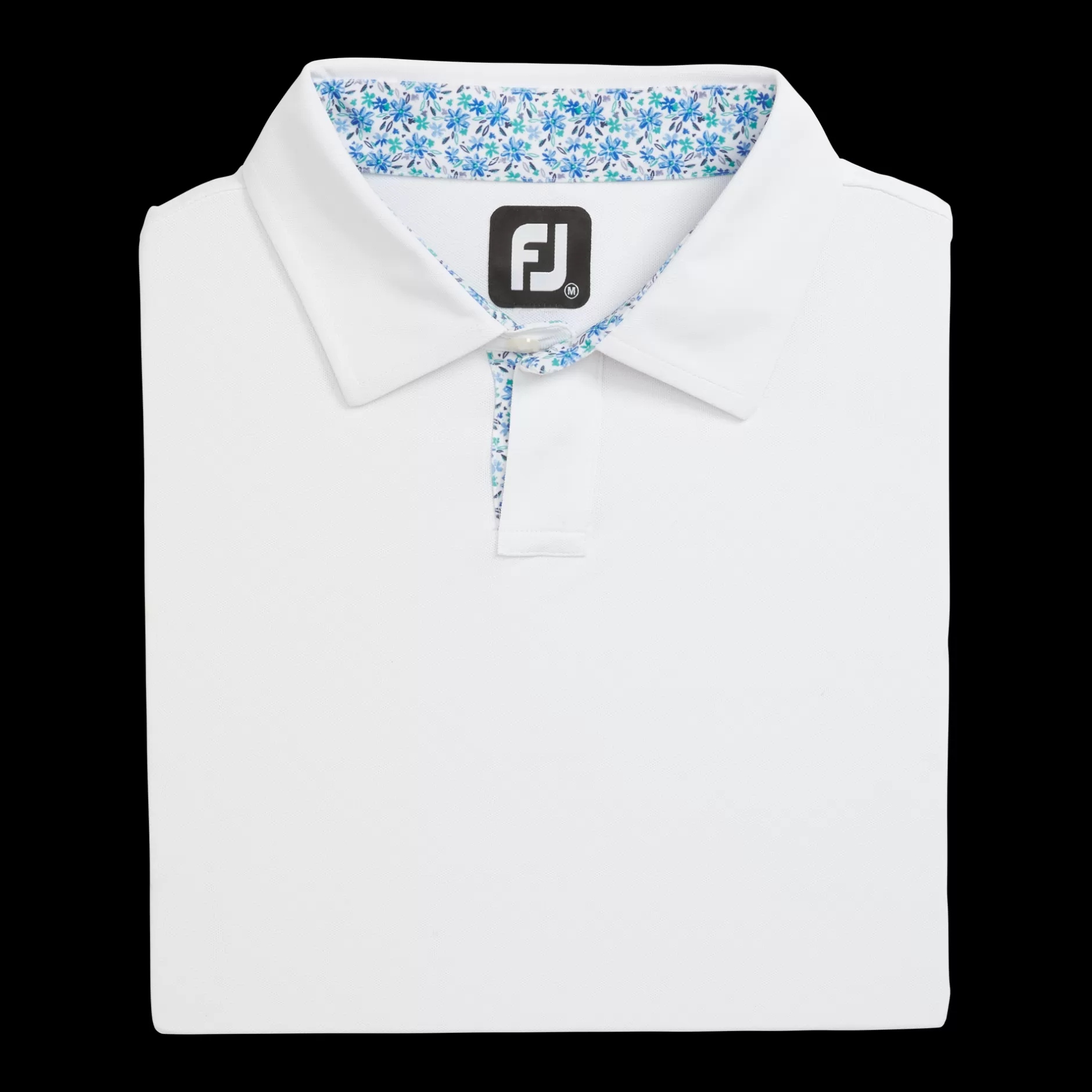 Flash Sale Solid Pique Floral Trim Shirts