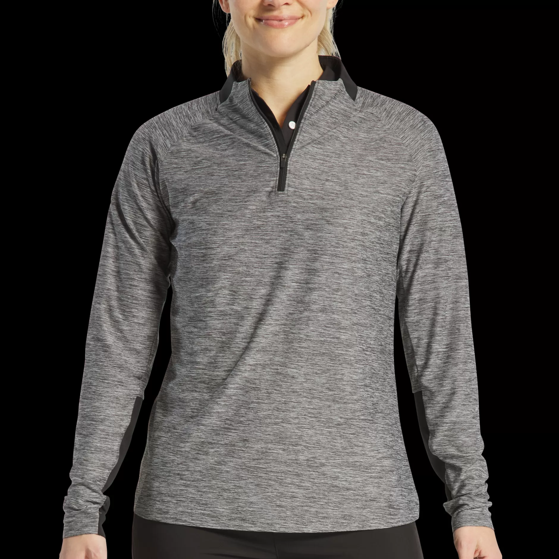 Cheap Space Dye Quarter-Zip Women Women Base / Mid-Layers